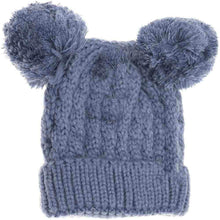Load image into Gallery viewer, Solid Double Pom CC Beanie Kids