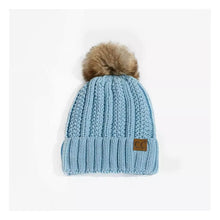 Load image into Gallery viewer, Fuzzy Lined Fur Pom CC Beanie Adult