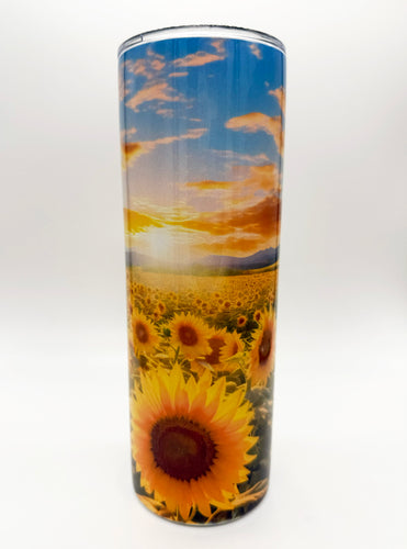 Fall Sunflower Skinny Tumbler