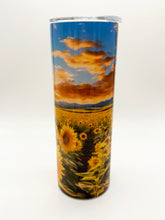 Load image into Gallery viewer, Fall Sunflower Skinny Tumbler