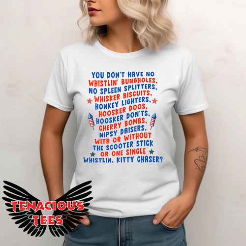 Whistling Bungholes Fireworks Tee