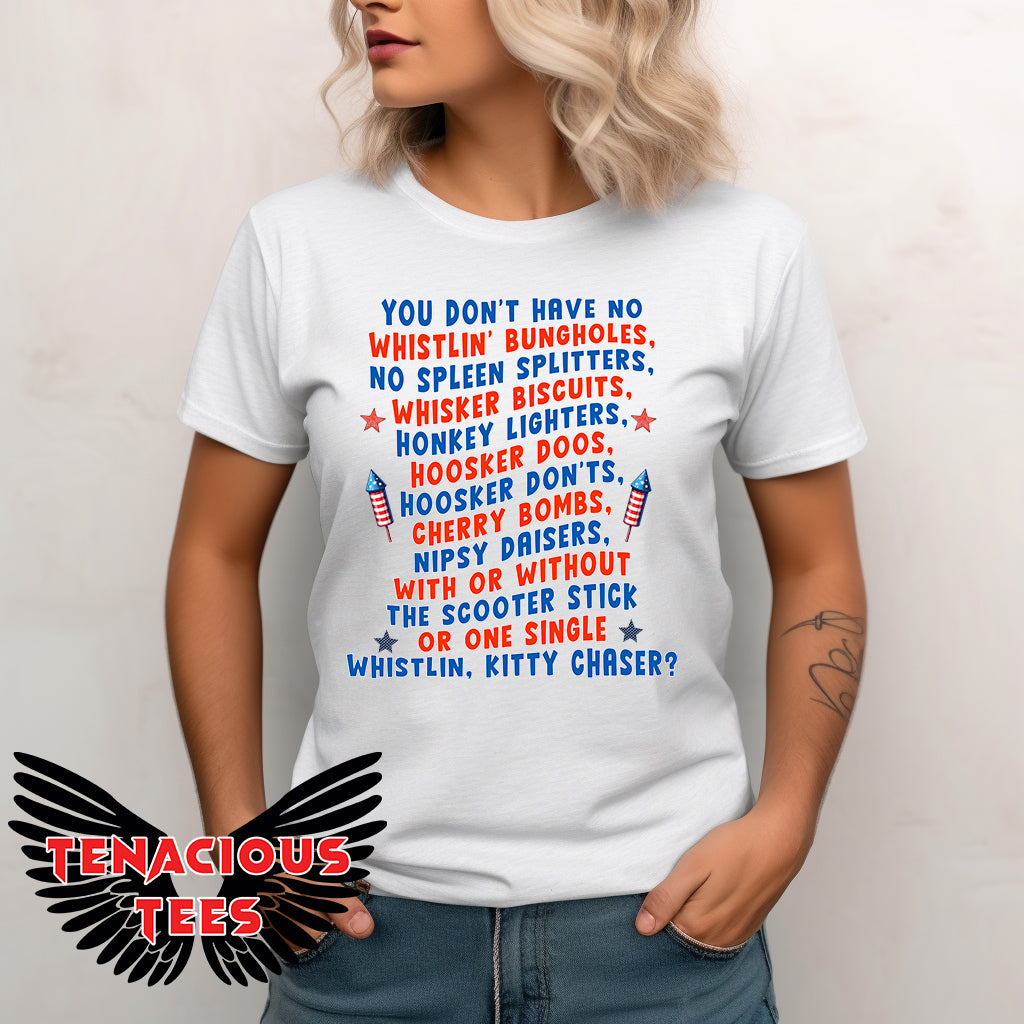 Whistling Bungholes Fireworks Tee