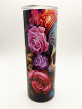 Load image into Gallery viewer, Floral Skull Skinny Tumbler