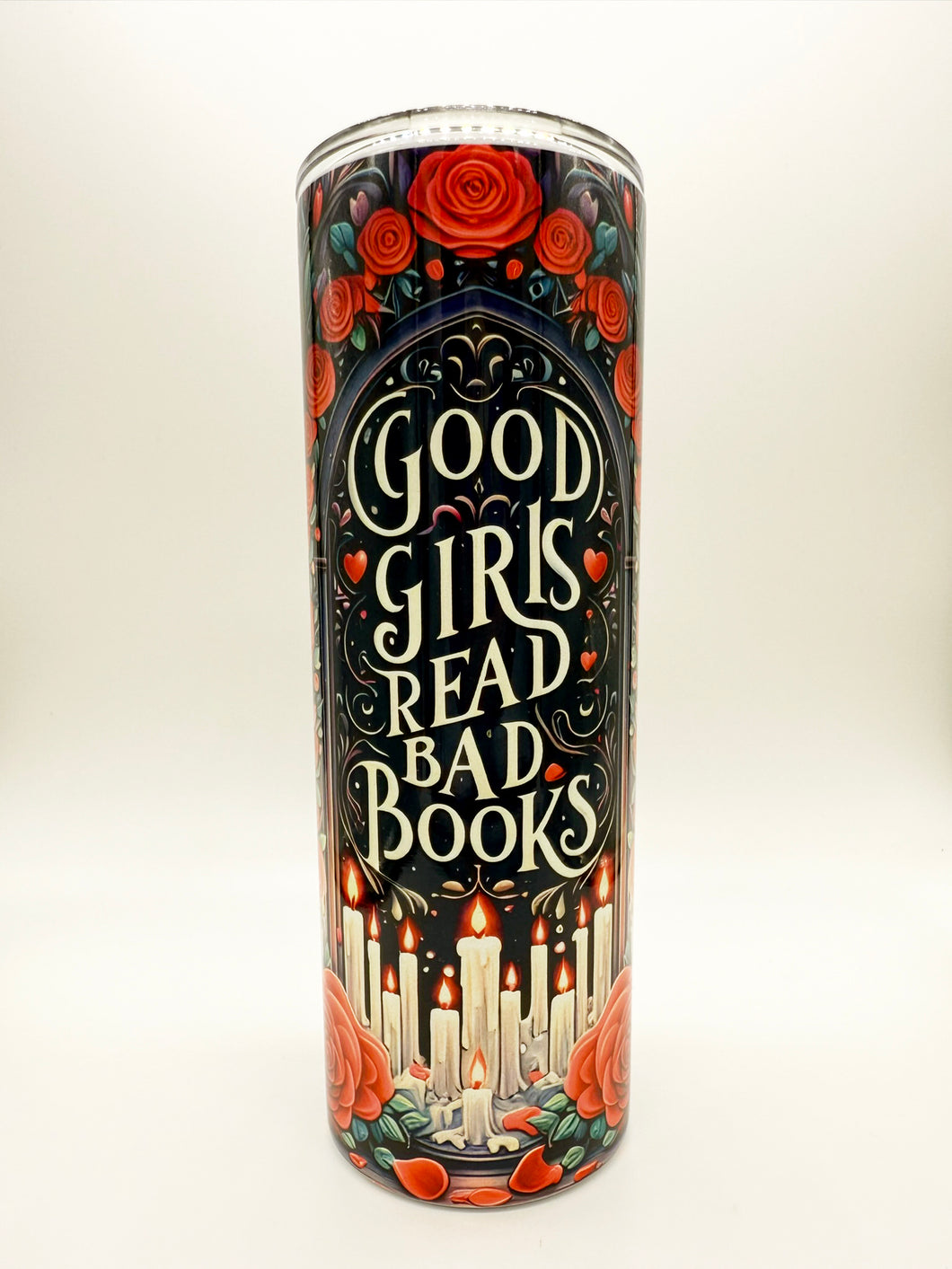 Good Girls Read Bad Books Skinny Tumbler