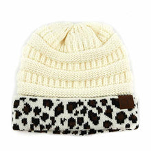 Load image into Gallery viewer, Matching Cuff Leopard Print CC Beanie Adult