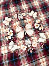 Load image into Gallery viewer, Floral Butterfly Upcycled Flannel - Size XL
