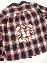 Load image into Gallery viewer, Floral Butterfly Upcycled Flannel - Size XL