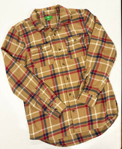 Western Cow Skull Upcycled Flannel - Size M