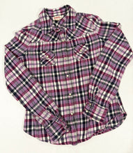 Load image into Gallery viewer, Be Kind Always Butterfly Upcycled Flannel - Size XS