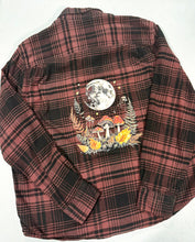Load image into Gallery viewer, Lunar Mushrooms Upcycled Flannel - Size XL