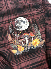 Load image into Gallery viewer, Lunar Mushrooms Upcycled Flannel - Size XL