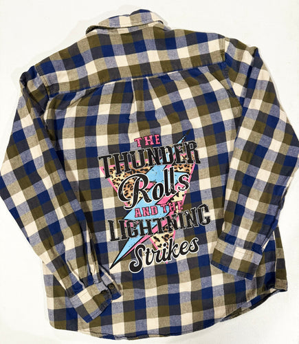 The Thunder Rolls Upcycled Flannel - Size M