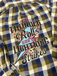 The Thunder Rolls Upcycled Flannel - Size M