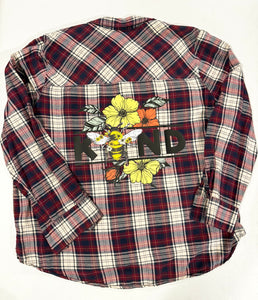 Be Kind Upcycled Flannel - Size 1XL Women's