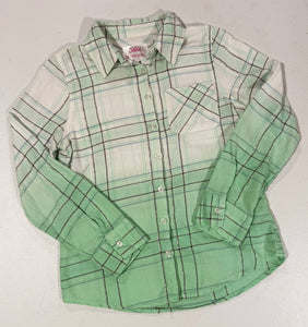 It's a Good Day to Have a Good Day Upcycled Flannel - Size 10 Youth/Girls
