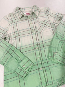 It's a Good Day to Have a Good Day Upcycled Flannel - Size 10 Youth/Girls