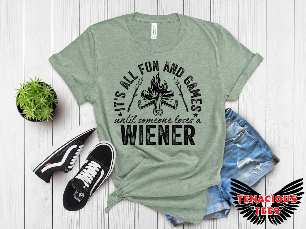 It's All Fun & Games Until Someone Loses a Weiner Tee