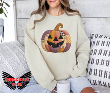 Load image into Gallery viewer, Patchwork Pumpkin Sweatshirt