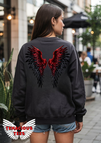 Gothic Angel Wings Sweatshirt