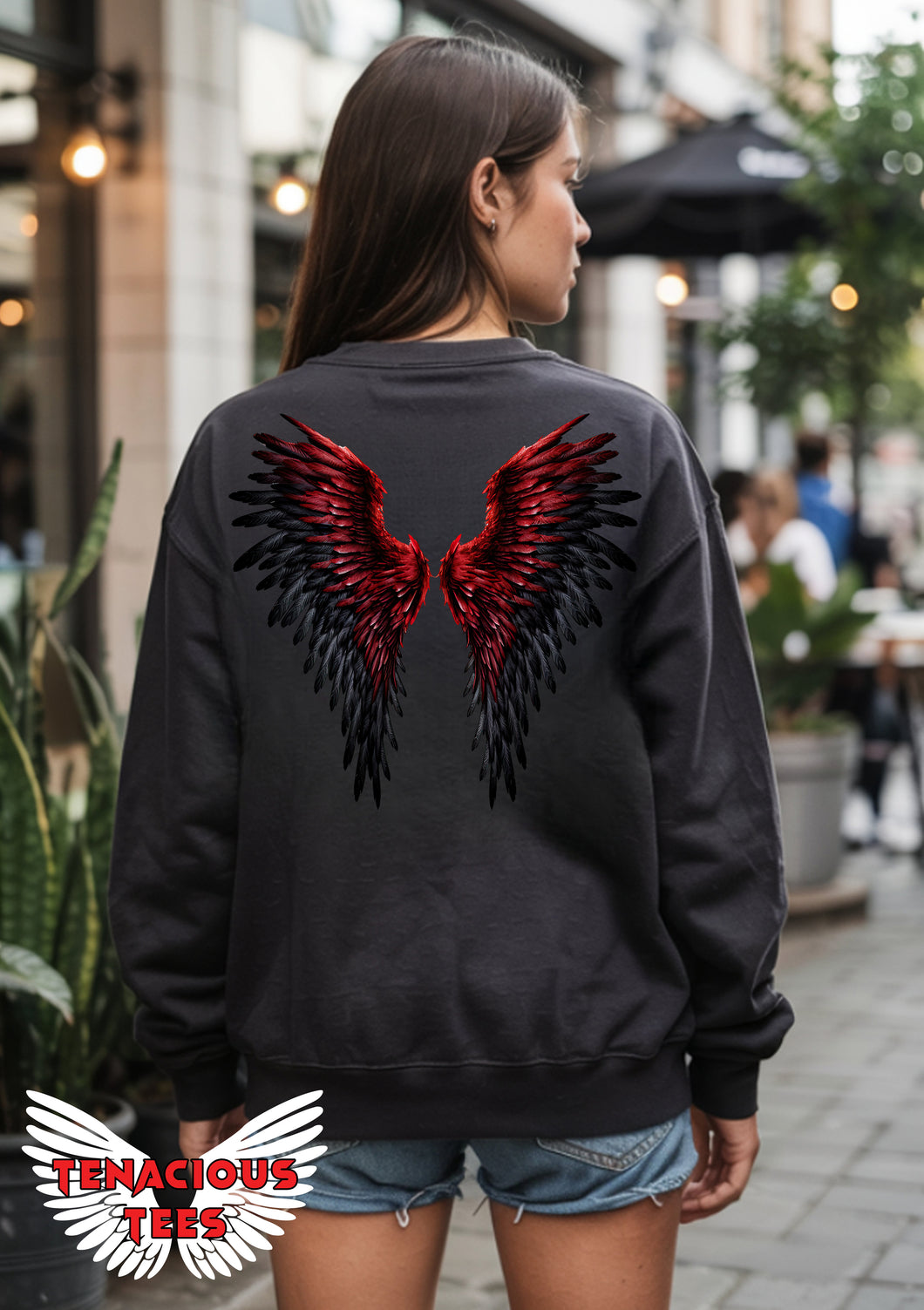 Gothic Angel Wings Sweatshirt