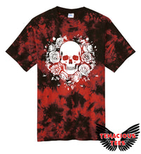 Load image into Gallery viewer, Floral Skull Tie Dye Tee