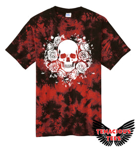 Floral Skull Tie Dye Tee