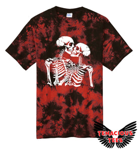 Skeleton Lovers Tie Dye Tee