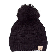 Load image into Gallery viewer, Solid Single Pom CC Beanie Kids