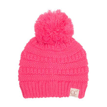 Load image into Gallery viewer, Solid Single Pom CC Beanie Kids