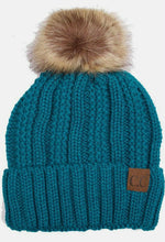 Load image into Gallery viewer, Fuzzy Lined Fur Pom CC Beanie Adult